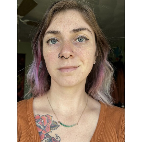 Ombre Emerald Beaded Curved Bar Gold Fill Necklace and Bracelet Set May Birthday - Picture 9 of 16